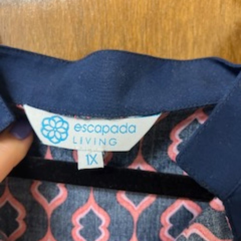 1X Escapada Womens Dress Navy and Red - Picture 3 of 6